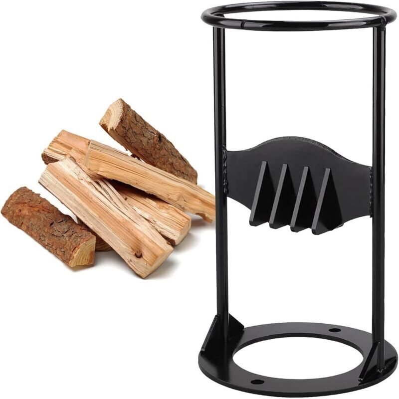Manueller Holzspalter – Holzspalter – Holzhäcksler – Kohlenstoffstahl – Für Haus und Garten – 10,7 x 10,7 x 19,2 cm