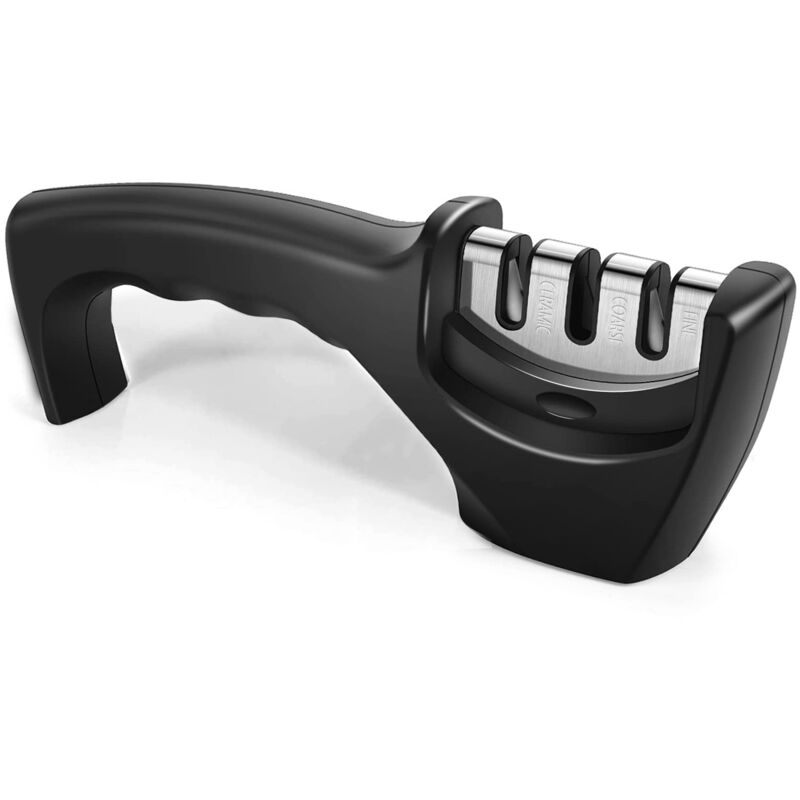 Jusch - Manueller Messer- und Klingenschärfer, Küchenmesser schärfen und reparieren, Zubehör