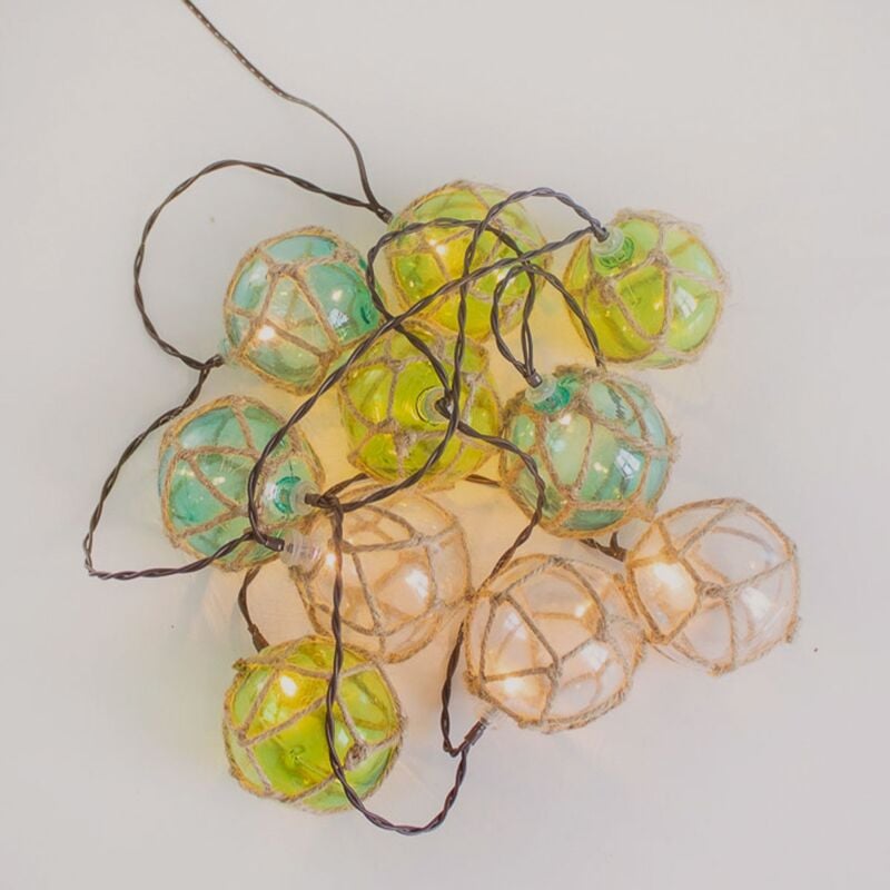 Newgarden Be Happy! - mare dekorative Weihnachtsbeleuchtung. Hergestellt aus Naturfasern und Kunststoff. Länge 330 cm und warmes LED-Licht.