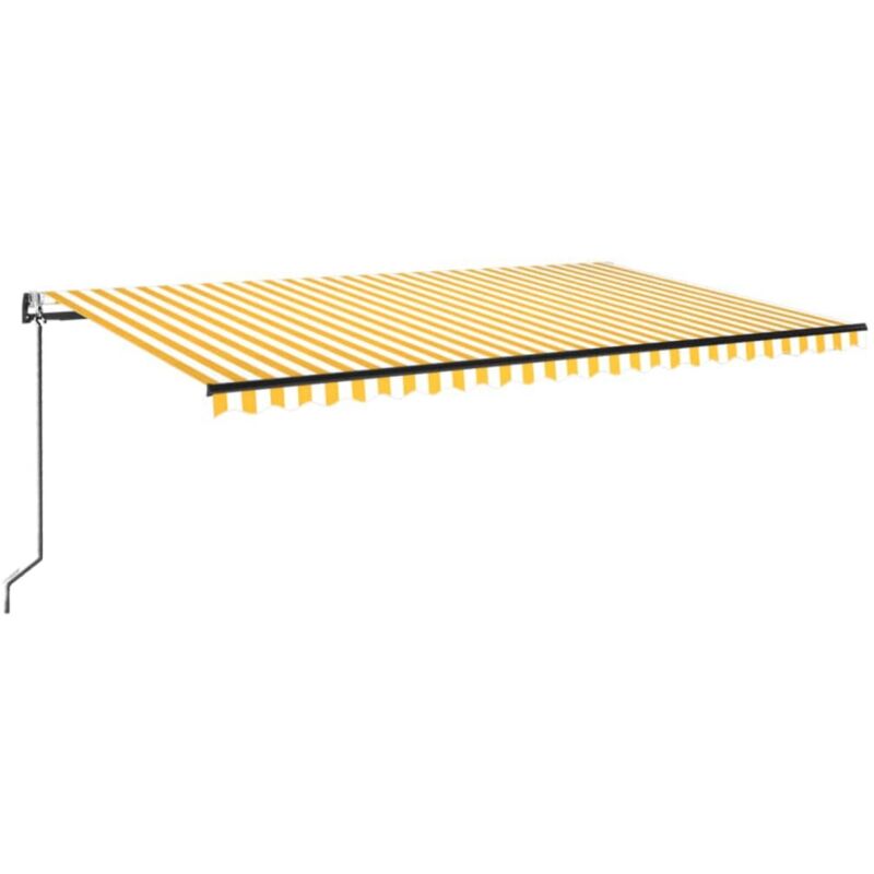 Vidaxl - Automatische Markise mit led & Windsensor 500x300 Gelb/Weiß
