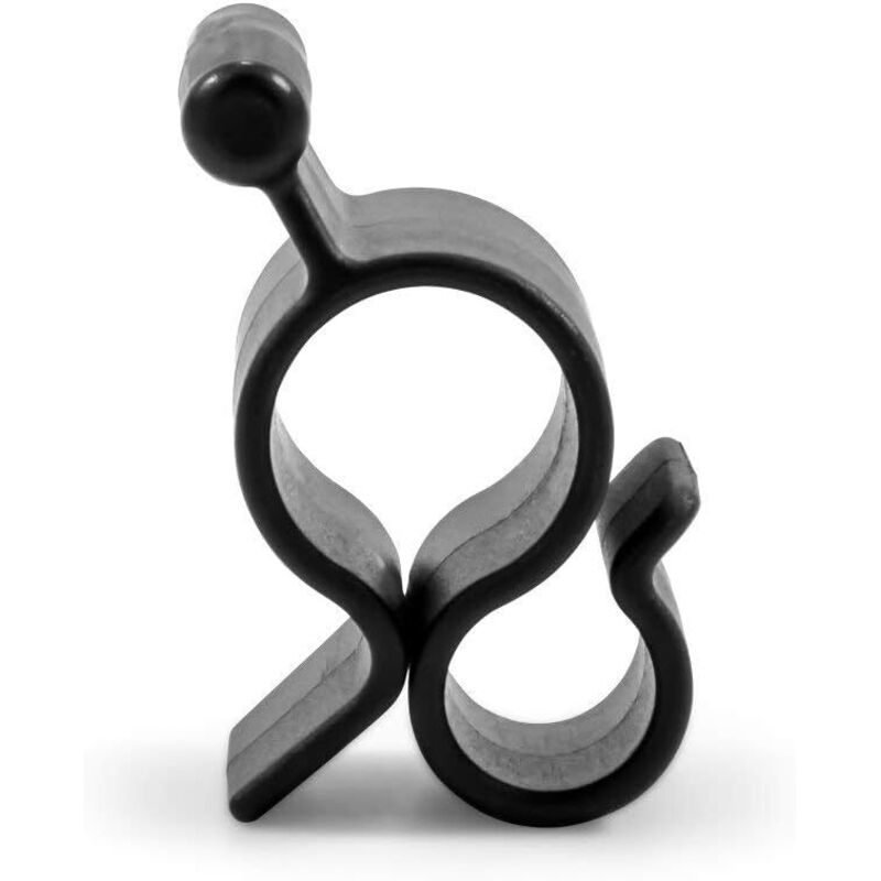 Tigrezy - Markisenclips für Lichterketten, 10er-Pack – Zwei Aufhängepositionen – Geeignet für Party-, Wohnmobil- und Camper-Lichterketten – Schwarz