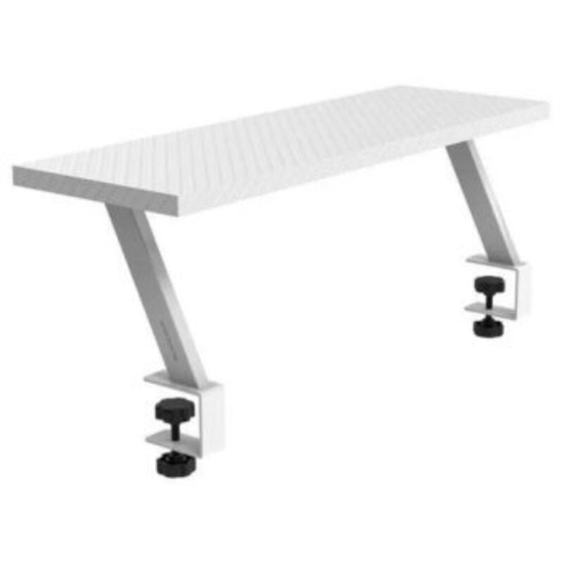 Mars Gaming MGDS, Monitor Lift Stand, Hebt the Monitor 17cm, Ergonomischer Tischständer aus Stahl de, Tischplatte aus Kohlefaser 60x20cm, Desktop