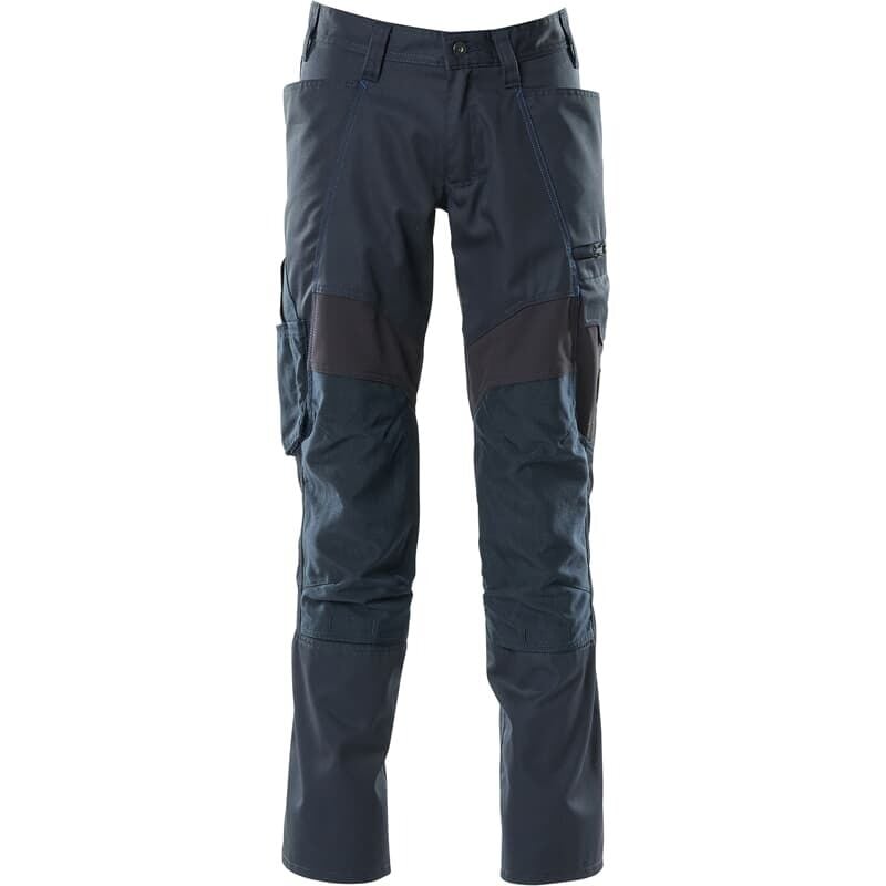 Arbeitshose Stretch Zones 18579 leichte Bundhose mit Cordura Knietaschen, Farbe: Schwarzblau - 010, Größe: 52 - Mascot