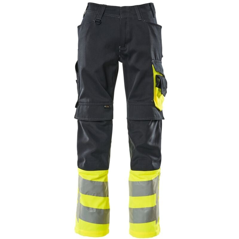 Mascot Leeds Arbeitshose Gr. 76C50 schwarzblau/hi-vis gelb