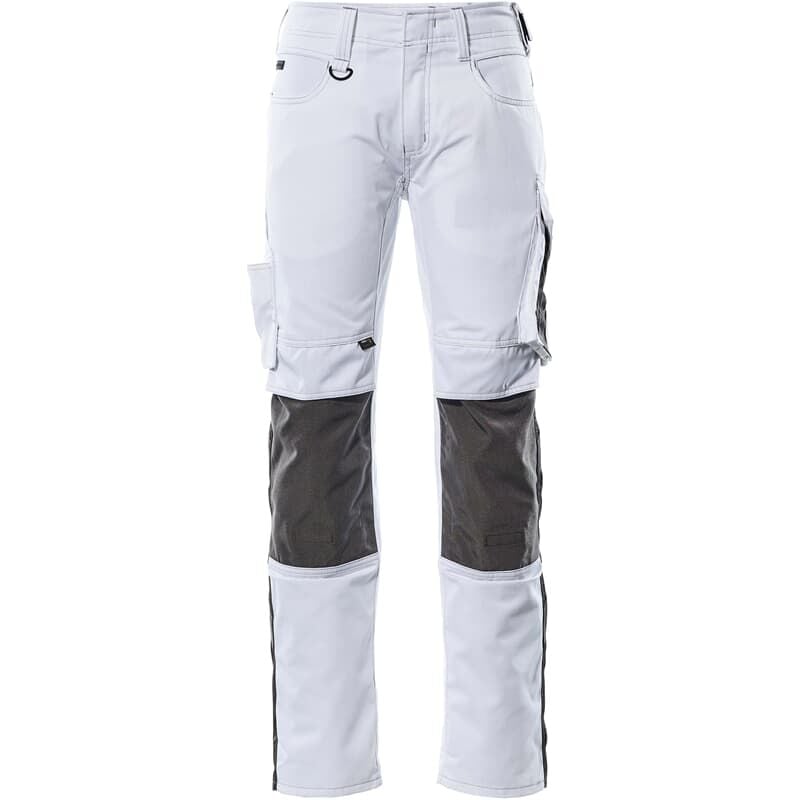 Arbeitshose mannheim 12679-442 leichte Bundhose mit Cordura Knietaschen, Farbe: Weiß/Dunkelanthrazit - 0618, Größe: 62 - Mascot