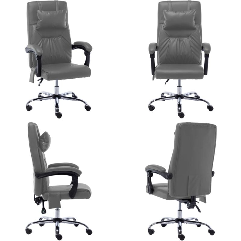 Massage-Bürostuhl Anthrazit Kunstleder - Massage Stuhl - Bürostuhl - Ergonomischer Stuhl - Hochwertiger Bürostuhl - Adjustable Chair - Home & Living