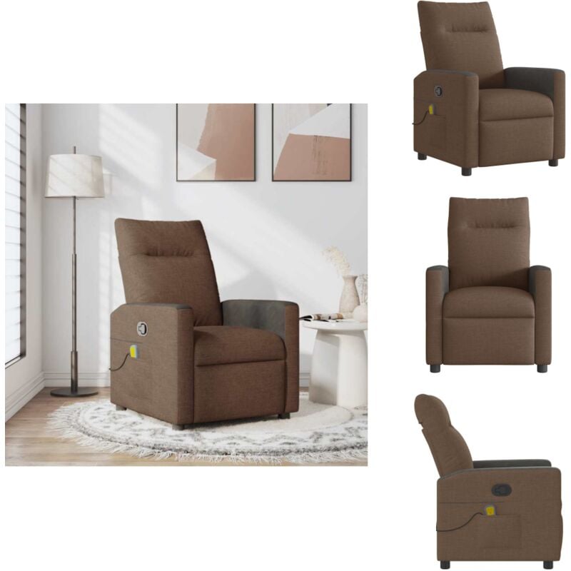 Massagesessel Braun Stoff - Massagesessel - Massage Sessel - Massage TV-Sessel - Massage Fernsehsessel