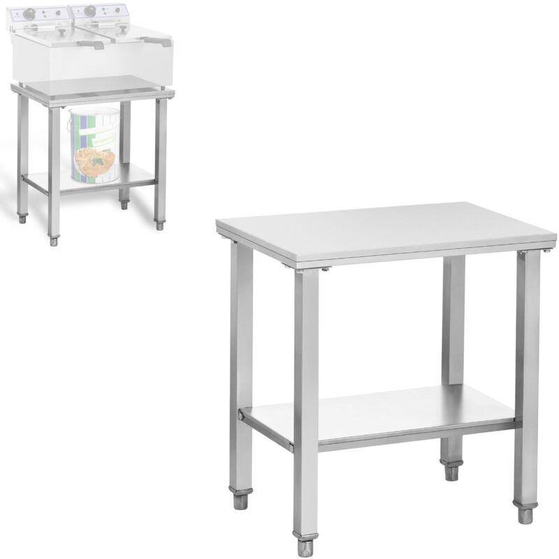 Royal Catering - Massives Untergestell Für Doppel Fritteuse 62X42cm Edelstahl 150 Kg Belastbar