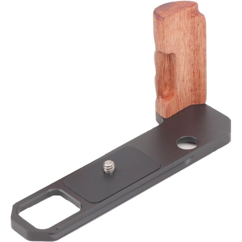 Massivholzgriff mit Aluminium-Grundplatte für Nikon F2 Kamera, F2 Arca Schnellwechselplatte, L-förmige Griffhalterung für Nikon F2 Kamera (schwarz)