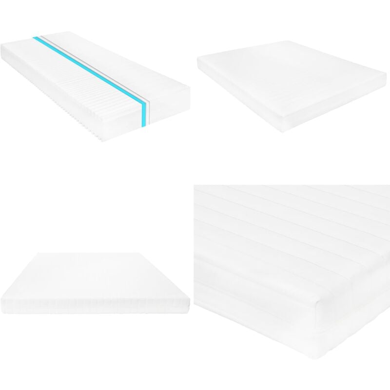 Matratze 160 x 200 cm 7 Zonen pu Schaum 16 cm H2 H3 - Matratze - Doppelbett Matratze - Schaumstoffmatratze - 7-Zonen-Matratze - Orthopädische