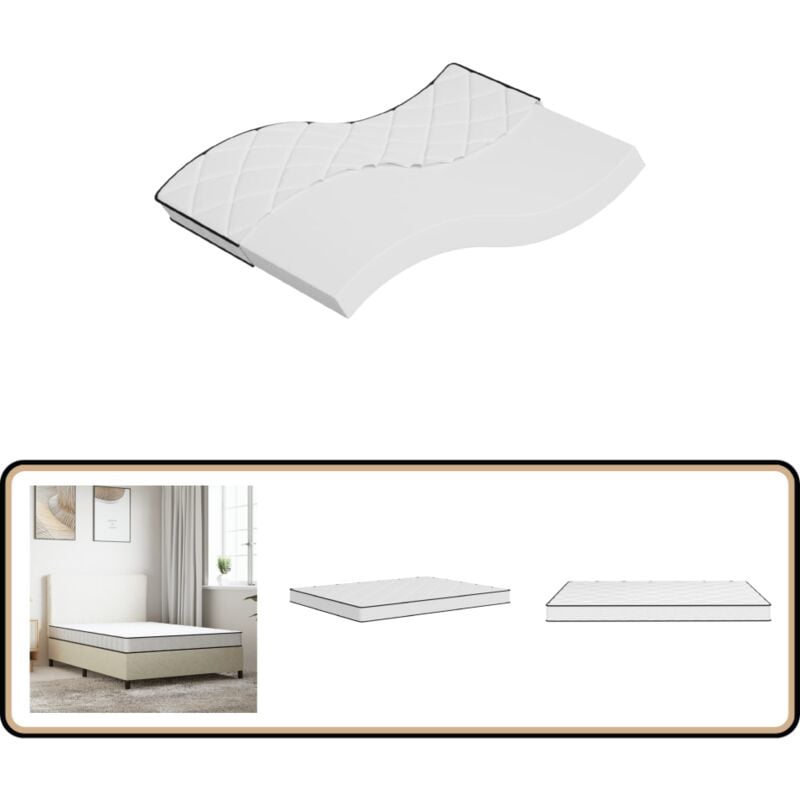 Matratze Schaumstoff Mittelweich 140x190 cm - Matratze - Schaumstoffmatratze - Federkernfreie Matratze - Doppelbetttatratze - Mittelweiche Matratze