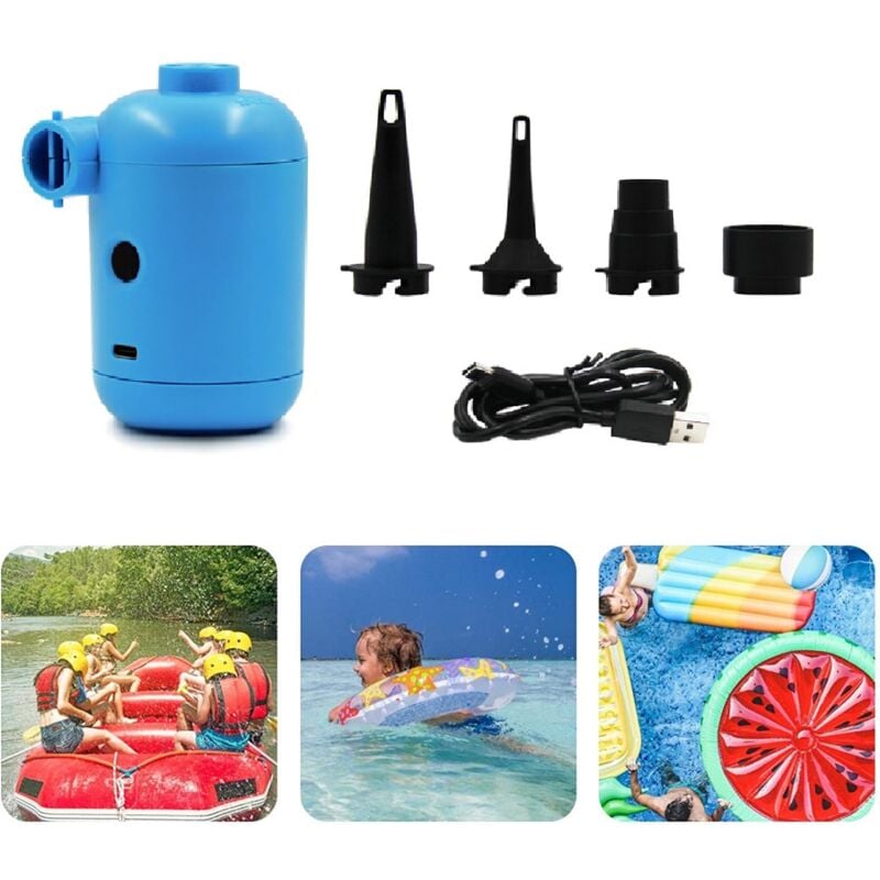 Matratzenaufblasgerät, elektrische aufblasbare Pumpe, elektrische Luftpumpe für Schwimmbad-Schlauchboote, elektrisches Bootsaufblasgerät für zu Hause