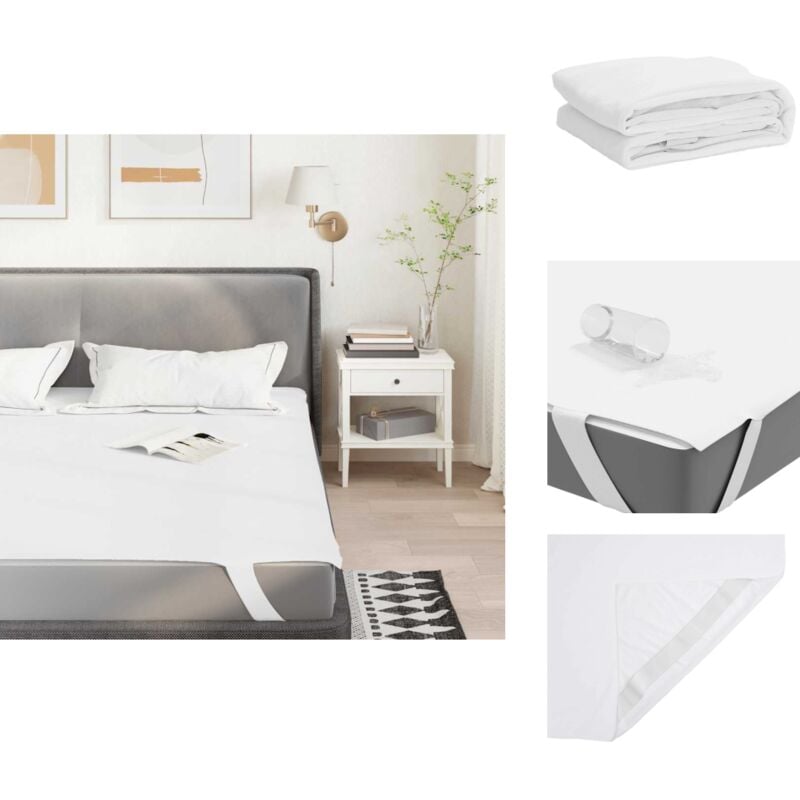 Matratzenschoner Weiß 100x200 cm Wasserdicht - Matratzenschoner - Matratzenauflauge - Matratzen Auflauge - Matratzentopper