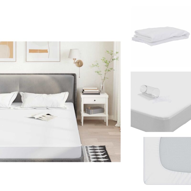 Matratzenschoner Weiß 90x190 cm Wasserdicht - Matratzenschoner - Matratzenauflauge - Matratzen Auflauge - Matratzentopper