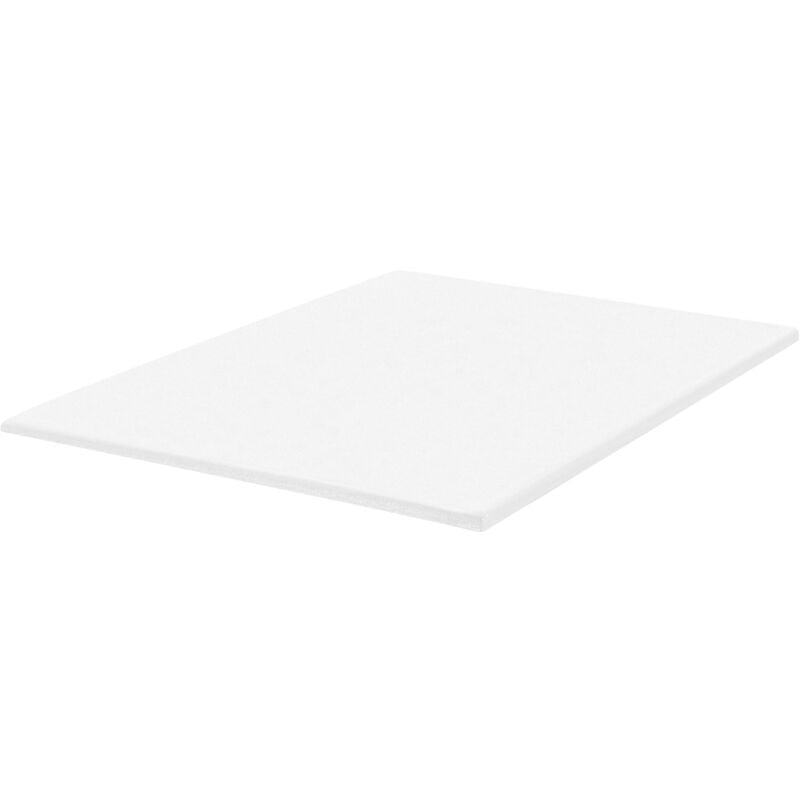 Matratzentopper Weiß PU-Schaum 180 x 200 cm Polyester Bezug Komfort Schaumtopper