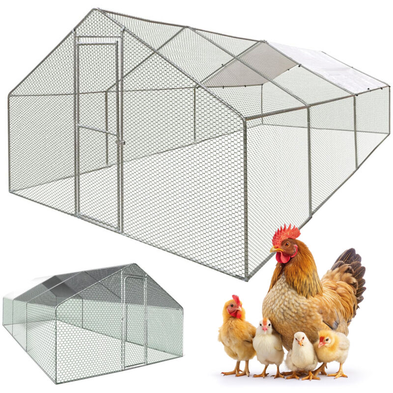 MaxxPet Hühnerstall Winterfest - Voliere Hühner Outdoor - 3x6x2m - Hühnerhaus und Hühnergehege - Freilaufgehege Hühner Garten - Chicken Coop