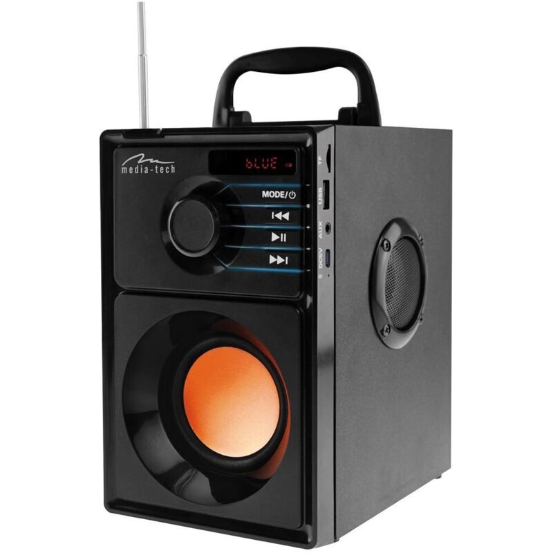 Media tech Boombox bt 15 w Stereo Portable Speaker Black
