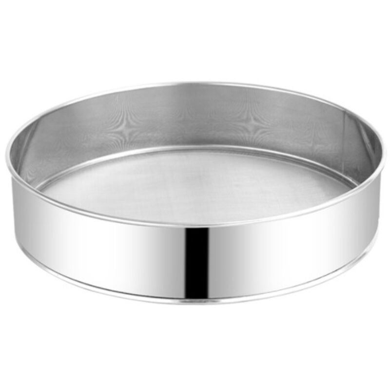 Mehlsieb aus Edelstahl, feines Gebäcksieb, professionelles Mehlsieb für Mehl, Kuchen und Gemüse – 20 x 5,2 cm