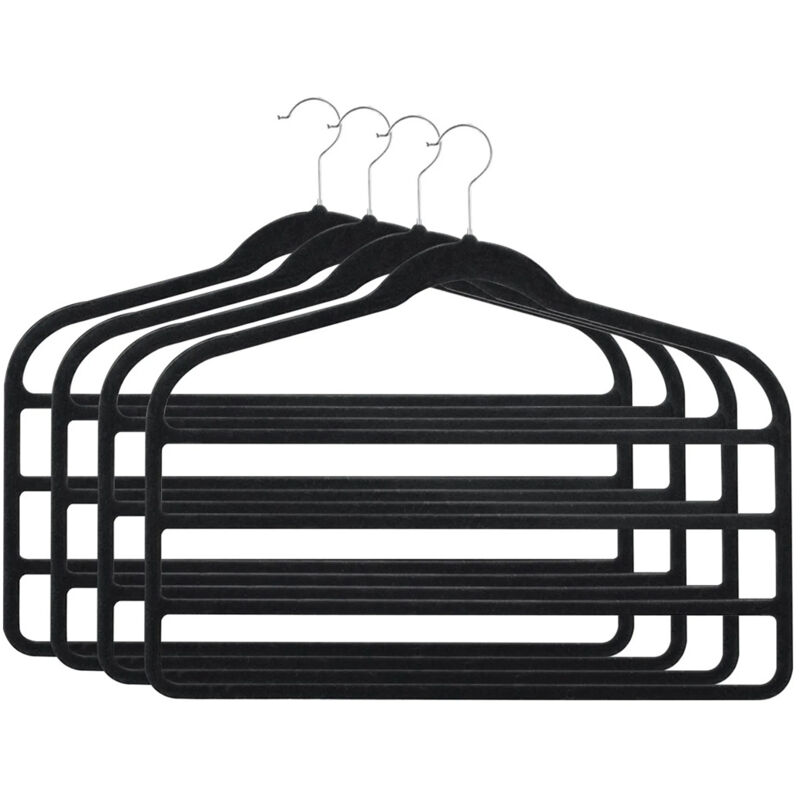 Mehrfach-Kleiderbügel-Organizer für Hosen, Hosenaufbewahrungsarm, Ablagefach für Jeans und andere Kleidungsstücke, 4-fach drehbarer Kleiderbügel mit