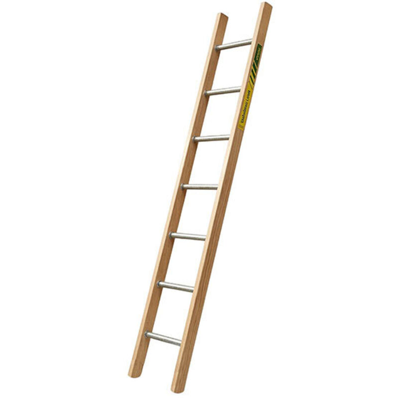 Leiter aus Holz-Alu 7 Sprossen - Länge 1.98m - MS1200