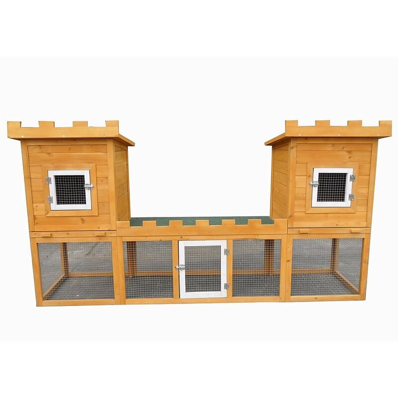 Hasenstall Kleintierstall Freigehege Auslauf Gehege Kleintierhaus Hasenkäfig - Melko