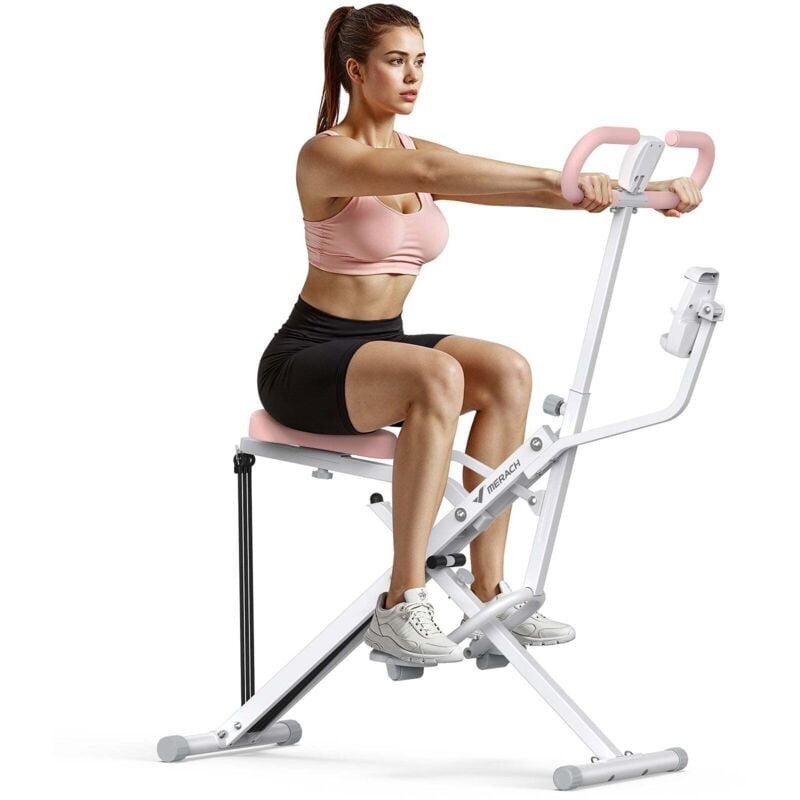 MERACH Fitnessgerät für Zuhause – Bauchmuskeltrainer, Rückentrainer, Kniebeugentrainer für Ganzkörpertraining, bis 158 kg belastbar