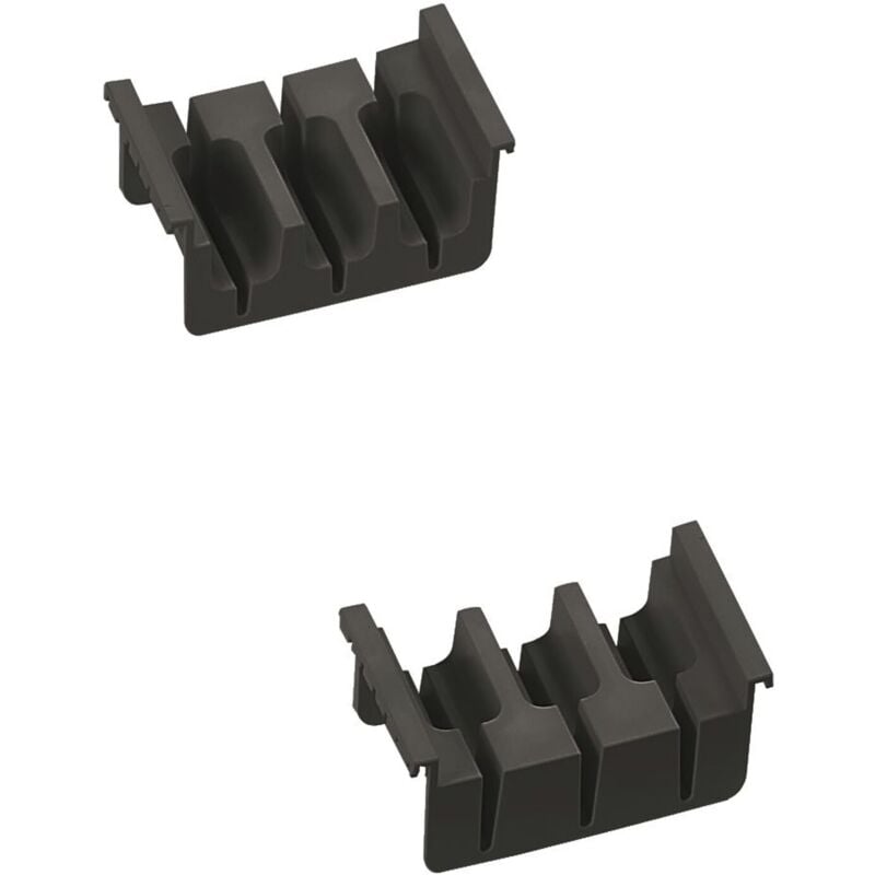 Ninka Messereinsatz Cuisio 96x44x53mm Messer Schubladeneinsatz Organizer für 3 Messer, Kunststoff schwarz