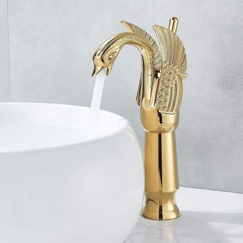 Messing Badezimmer Wasserhahn Einhebel Waschbecken Wasserhahn Waschbecken Wasserhahn Massiv Messing Gold Badezimmer Wasserhahn Waschbecken