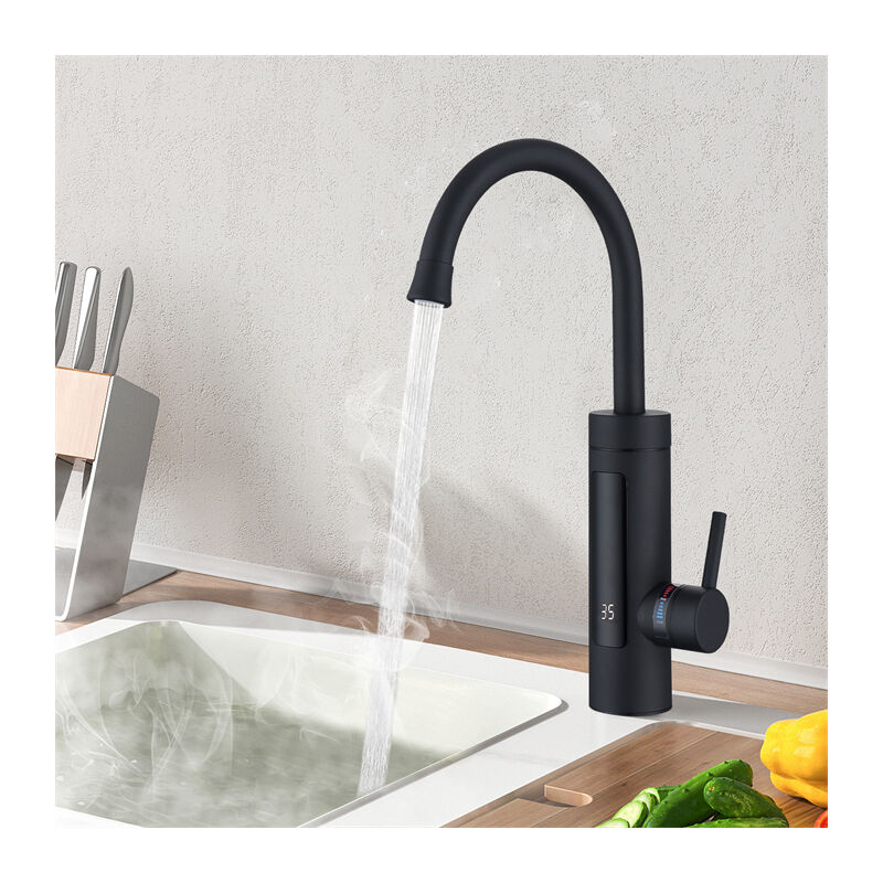 Elektrische Küchenarmatur mit Durchlauferhitzer Smart Heater Spültischarmatur 360° drehbar Edelstahl Küchenarmatur mit led Temperaturanzeige