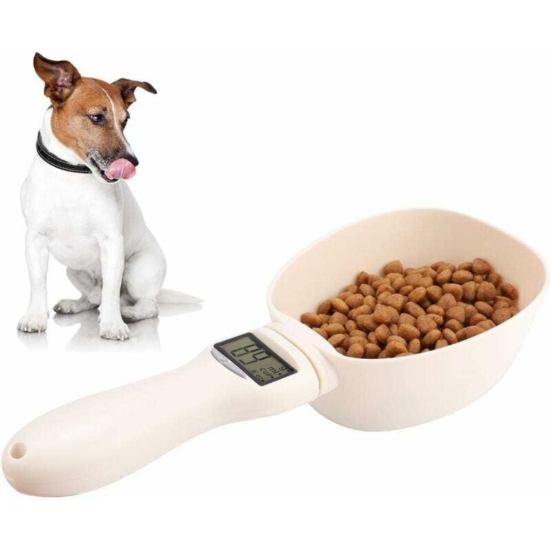 Messlöffel für Hunde, Wiegelöffel mit LCD-Display für Hunde, Katzen, Kaninchen, Vögel, Trockenfutter