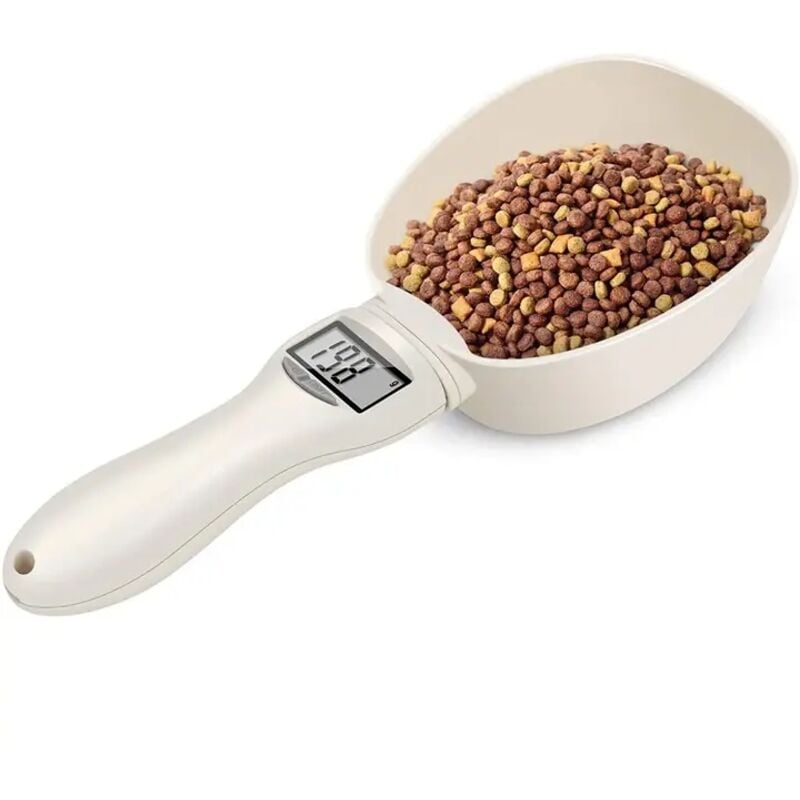Messlöffel für Tiere, Messschaufel für Lebensmittel, elektronischer Messlöffel, abnehmbarer Wiegelöffel, digitaler Waagelöffel mit LCD-Display für