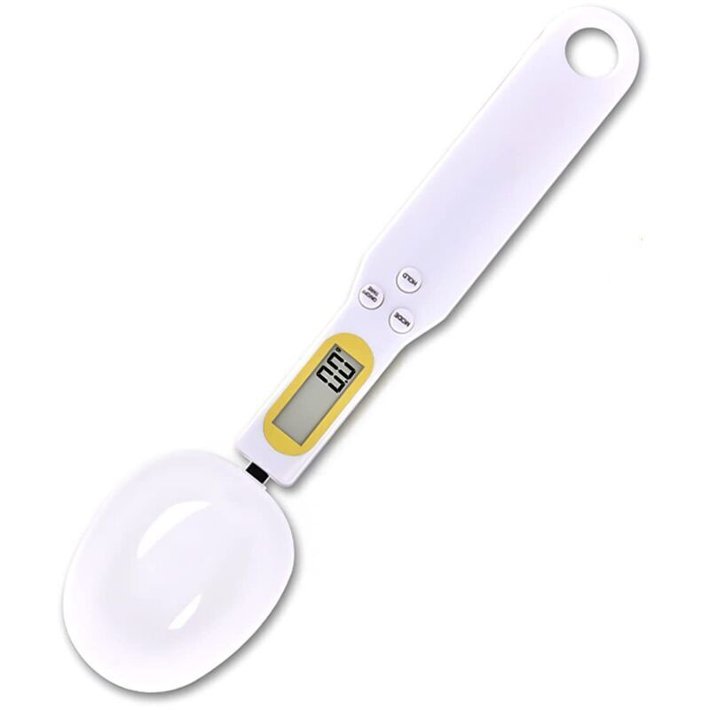 Messlöffel mit Skala von 0,1 g bis 500 g, Messlöffel mit LCD-Display, multifunktionale Küchenwaage für Gewürze, Kräuter, Proteine und Milchpulver