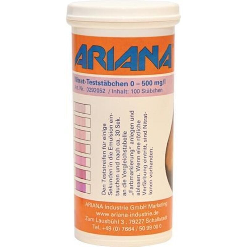 Messstäbchen trgs 611 Nitrat-Gehalt 0-500 mg/l 100 St.Dose Ariana