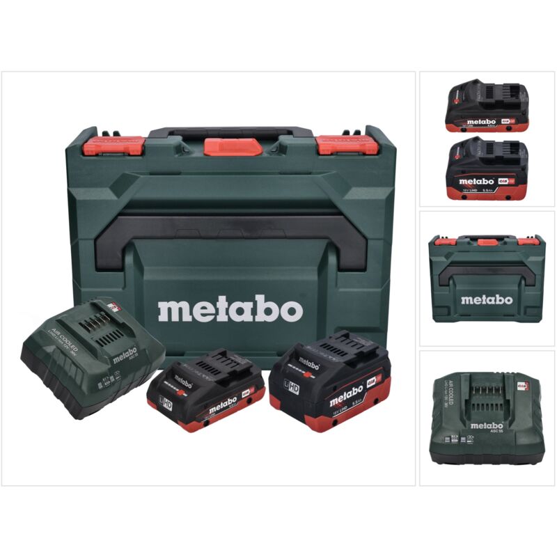 Metabo Basis Set LIHD 18 V Li-Ion Akku CAS System + 1x Akku 4,0 Ah + 1x Akku 5,5 Ah + Ladegerät + metaBOX ( 685136000 )