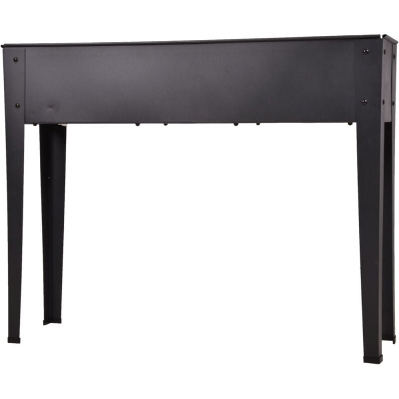 Hochbeet Metall Höhe 80 cm Hochbeet Balkon schmal Blumenkasten mit Füssen outdoor, pulverbeschichtet aus Stahl in anthrazit, L102 cm