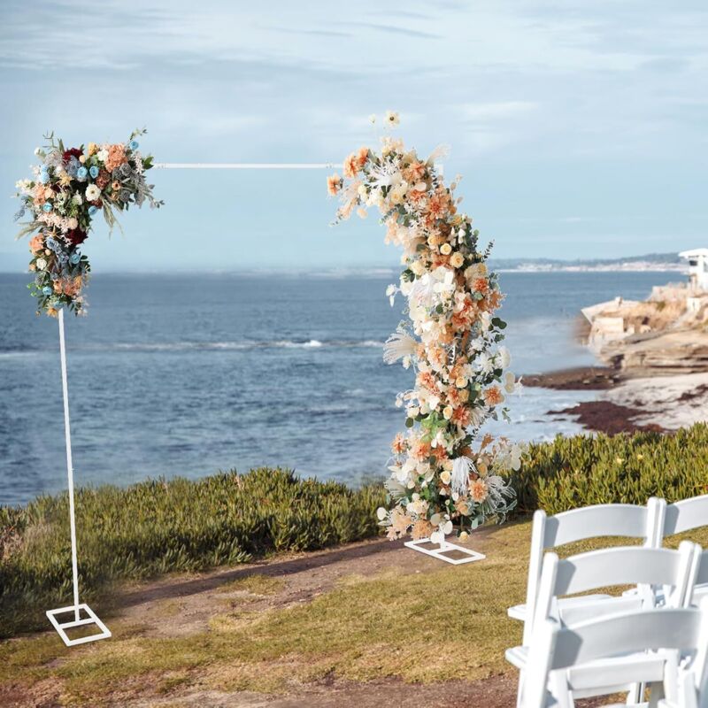 Metall Hochzeit Stand Boden stehend Hochzeit Hintergrund Stand Modern Hochzeit Bogen Stand Geeignet für Fotostudio-Hintergründe Hochzeiten Jubiläen