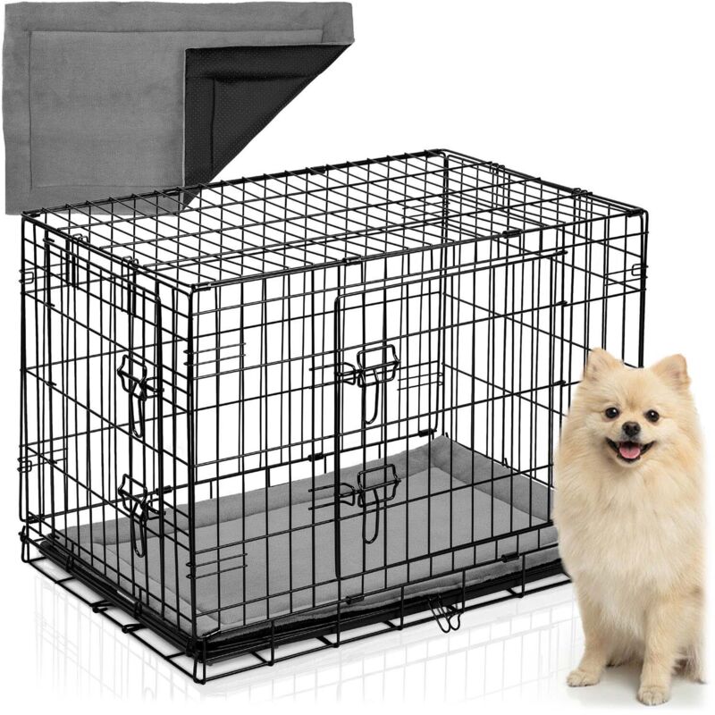 Metall-Hundehütte + Bett 75 x 45 x 54 cm PH-200