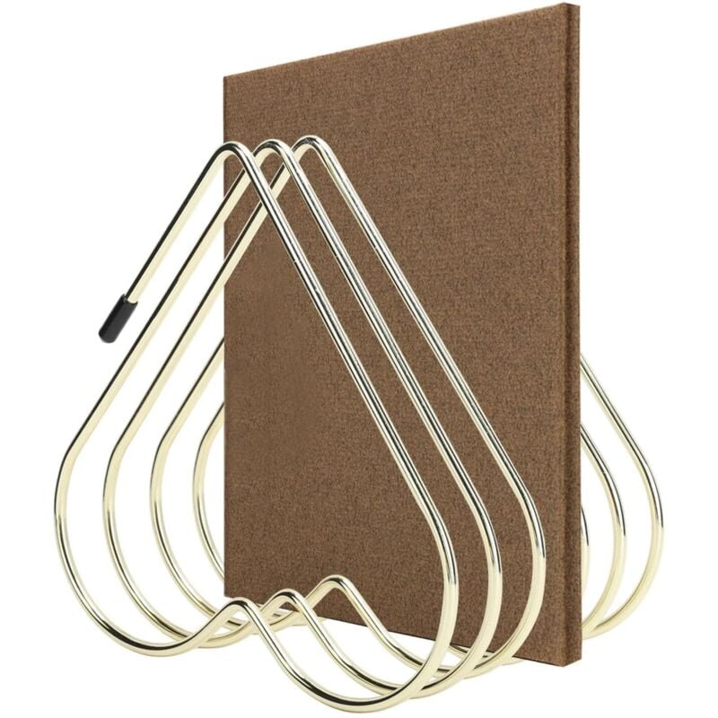 Metall-Schallplattenorganizer mit 5 Fächern, Zeitschriften- und Buchständer, multifunktionaler Zeitungsständer aus Eisen für Büro oder Bibliothek