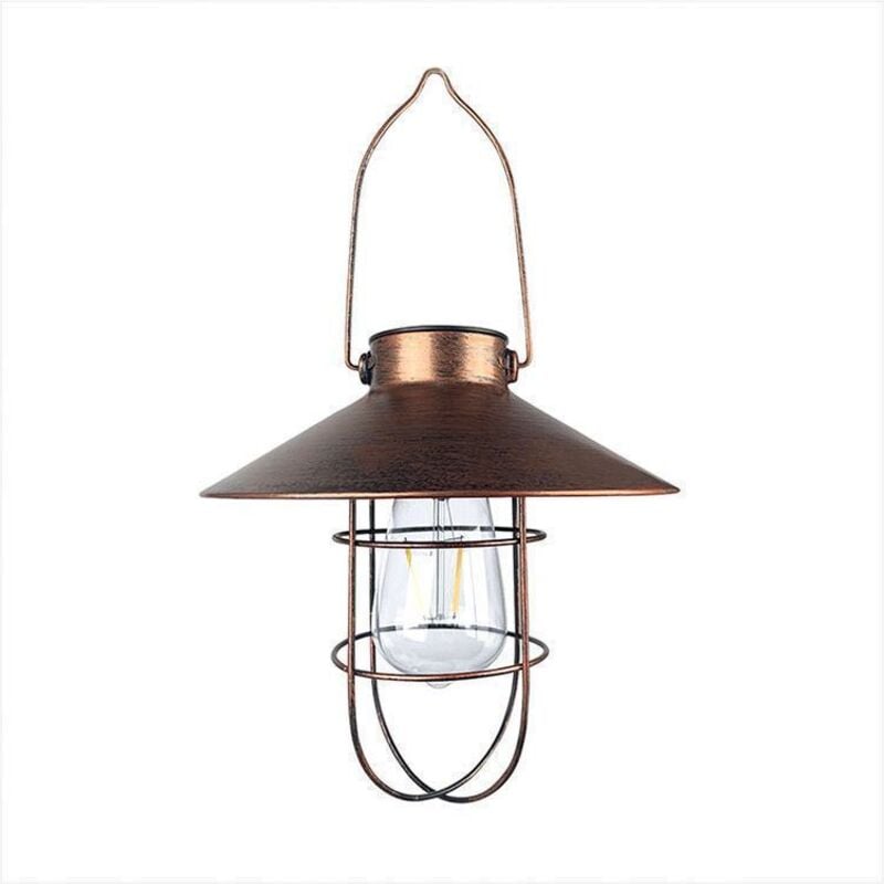 Metall Solar Laterne Garten Wasserdicht Eisen Rahmen Hängen LED Laterne für Outdoor Terrasse Veranda Pfad Decor