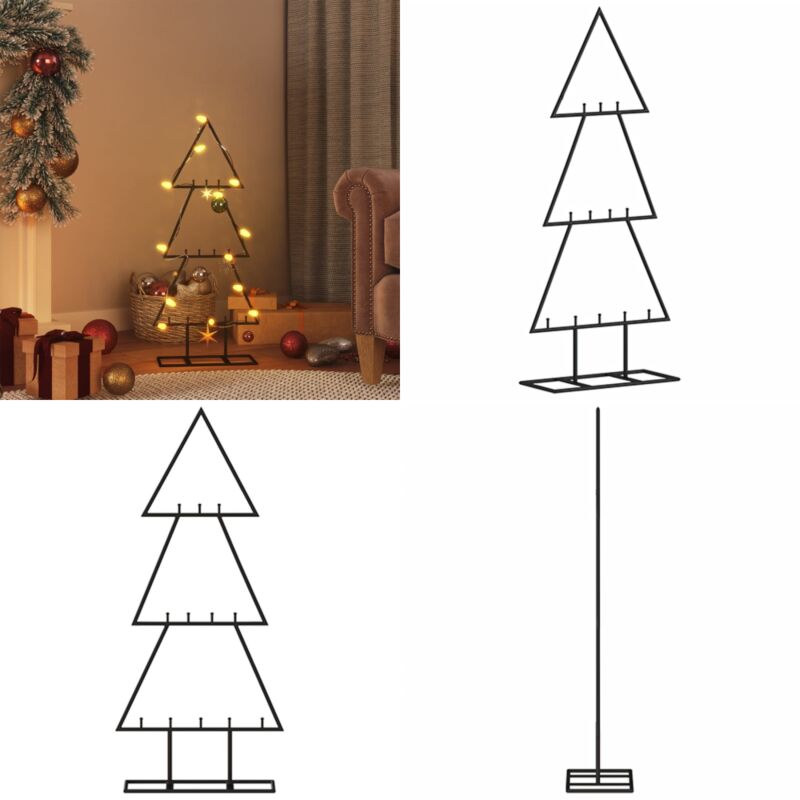 Metall-Weihnachtsbaum Deko Schwarz 60 cm - Weihnachtsbaum Deko - DIY Weihnachtsbaum