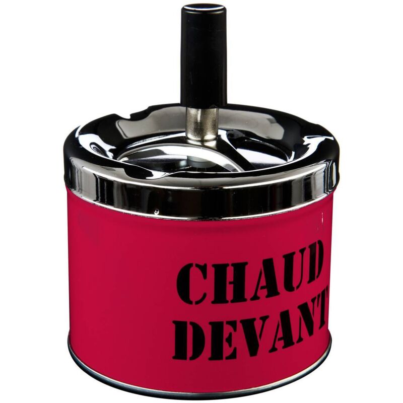 Atmosphera - Aschenbecher Aaron aus Metall D9,5cm - Rot