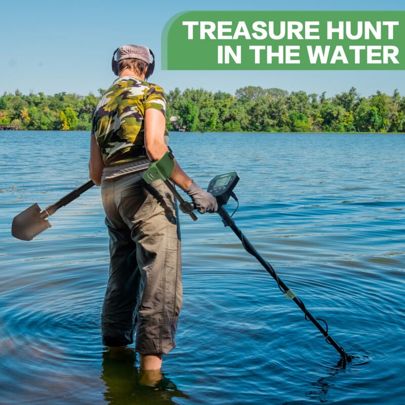 Metalldetektor für Kinder und Erwachsene, präzisere Detektoren mit LCD-Display, verstellbarem Schaft, 4 Modi, 10-Zoll-Suche nach Gold, Silber,