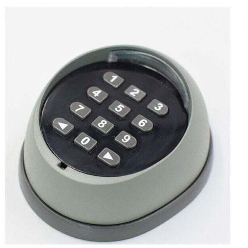 Metalltastatur für Garagentoröffner, 433 MHz Rolling-Code-Tastatur, hochwertige Tastatur zur Garagentor-Zutrittskontrolle, schwarz und grau (Farben