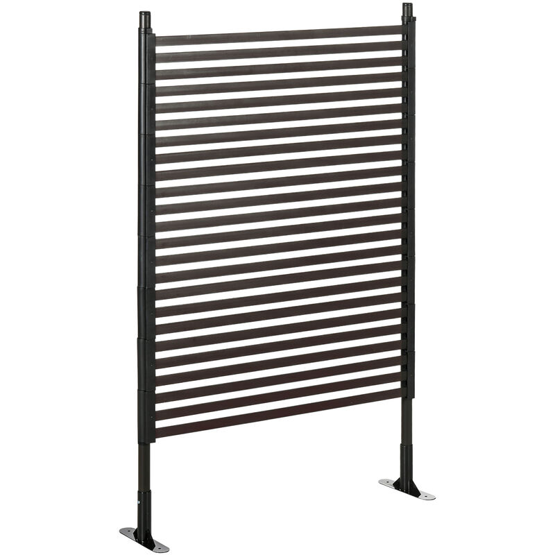 Outsunny Gartenzaun Zaun aus Metall 93 x 150 cm hoch Dekorativer Gitterzaun Set mit Fuß Hundezaun Oberbogen Zaun Landschaftszaun für Garten