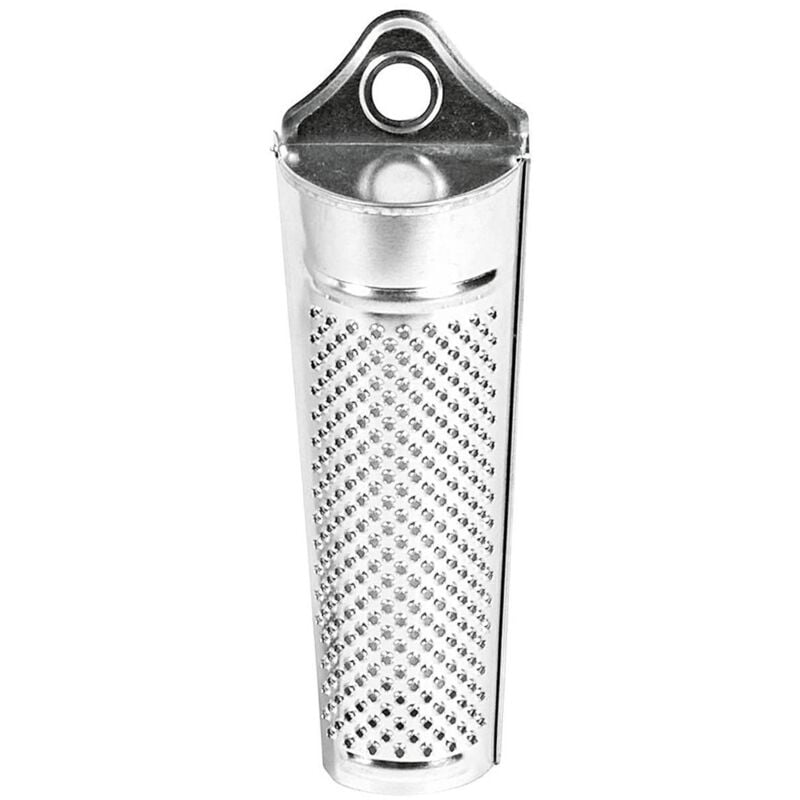 Muskatreibe aus Weißblech für Kräuter und Gewürze, mit Vorratsbehälter