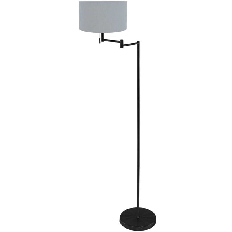 Stehlampe - Bella - schwarz - leinen metall - stehlampe - Mexlite