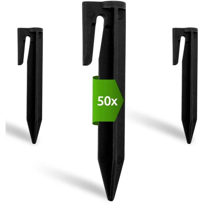 Ecence - 50x Mähroboter Haken Erdspieße Kunststoff Heringe Erdnägel Rasenroboter Kabel