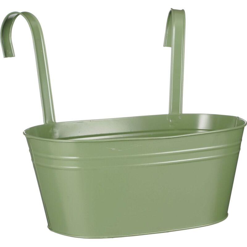 Mica Decorations Topf Joey Eisen 13,5 x 30 x 17 cm hängend grün Topf