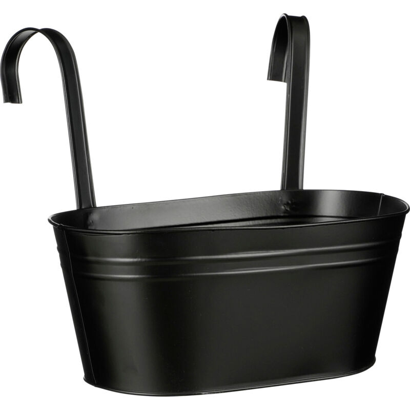 Mica Decorations - Topf Joey Eisen 13,5 x 30 x 17 cm hängend schwarz Topf