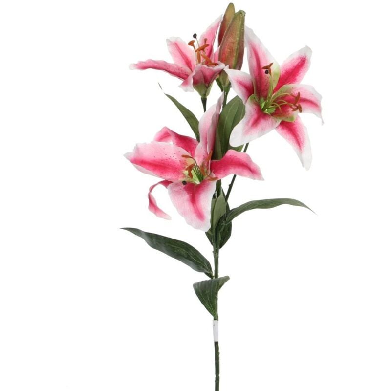 Mica Decorations - Mica künstlicher Lilienstiel stargazer rosa 75 cm Kunstpflanzen